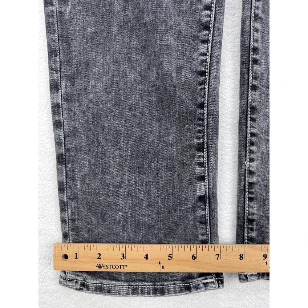 True Religion Jeans Men 31x34 Black Billie Mid Rise Straight Stone Wash‎ Denim